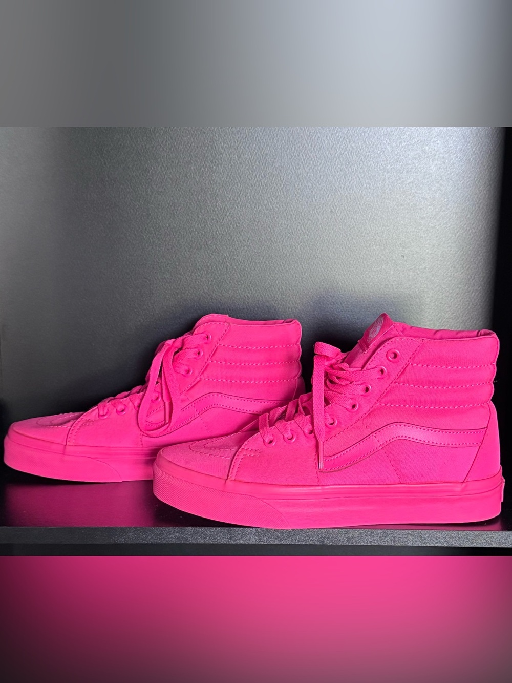 Vans Women's Hot Pink High-Top Sneakers